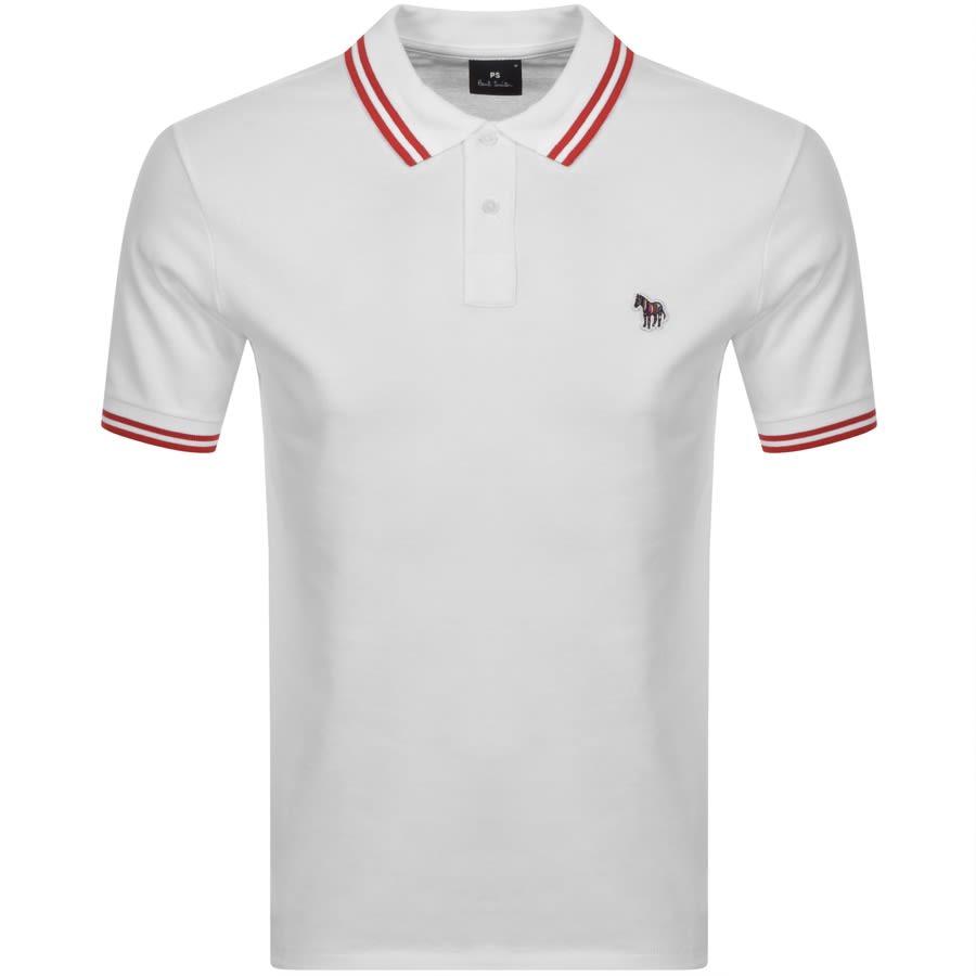 Alternative Image for ProductPS By Paul Smith Tipped Polo T Shirt White1